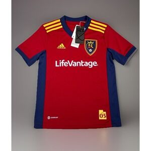NWT-Adidas RSL MLS Real Salt Lake Aeroready Jersey Youth S (9-10Yyrs) $70